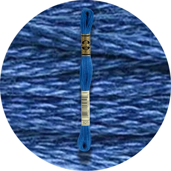 DMC Mouliné Spécial 25 Broderigarn, Ensfarvet, Blå/Lilla nuancer